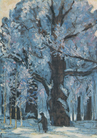 Дубы в Коломенском. X. м., 65.5x46. 70-е годы.