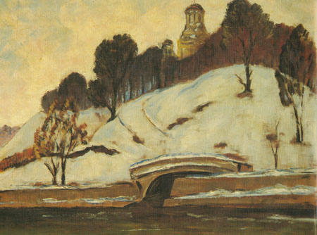 Дьяково городище. к. м., 50x67. 70-е годы.