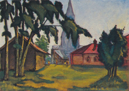 Коломенское летом. К. м., 50x70. 80-е годы.