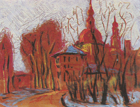 Поздняя осень. К. м., 17x22. 70-е годы.