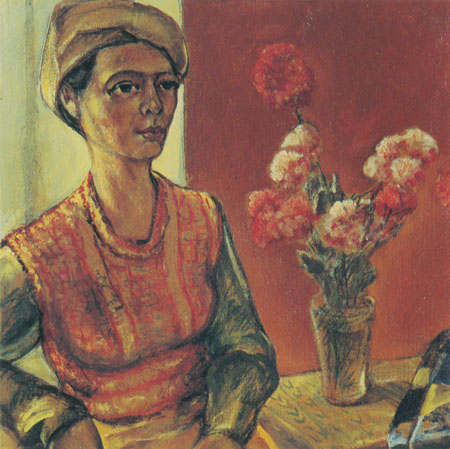 Портрет жены художника. К. м., 95x80. 70-е годы.